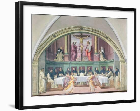 The Supper of St. Dominic, Lunette-Giovanni Antonio Sogliani-Framed Giclee Print