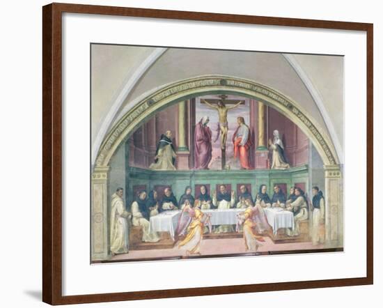 The Supper of St. Dominic, Lunette-Giovanni Antonio Sogliani-Framed Giclee Print