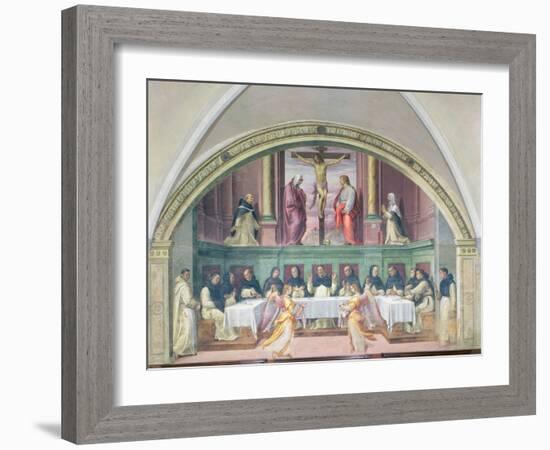 The Supper of St. Dominic, Lunette-Giovanni Antonio Sogliani-Framed Giclee Print