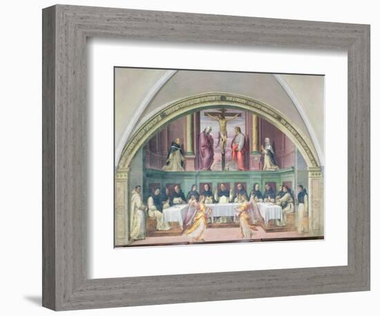 The Supper of St. Dominic, Lunette-Giovanni Antonio Sogliani-Framed Giclee Print