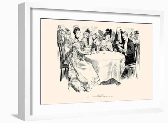 The Supper-Charles Dana Gibson-Framed Art Print