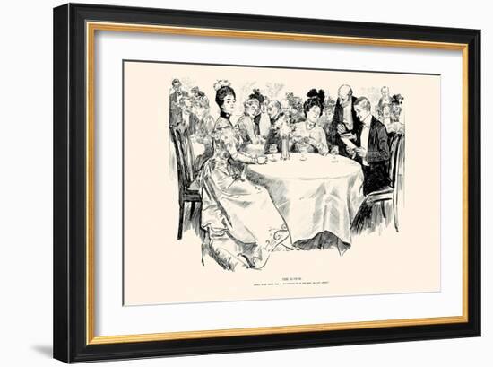 The Supper-Charles Dana Gibson-Framed Art Print