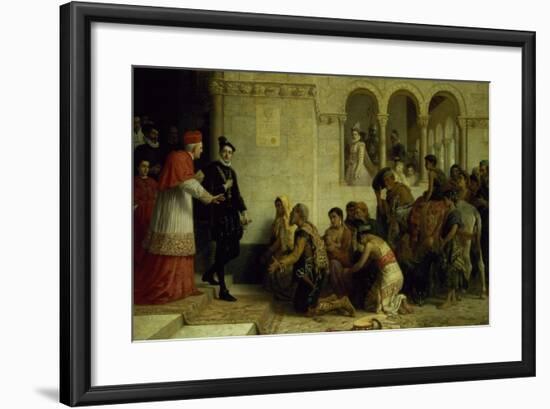 The Supplicants. the Expulsion of the Gypsies from Spain, 1872-Edwin Longsden Long-Framed Giclee Print