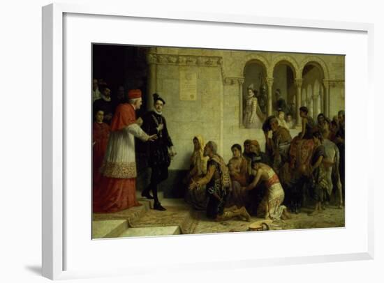 The Supplicants. the Expulsion of the Gypsies from Spain, 1872-Edwin Longsden Long-Framed Giclee Print