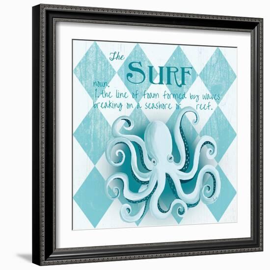 The Surf Border-Andi Metz-Framed Art Print