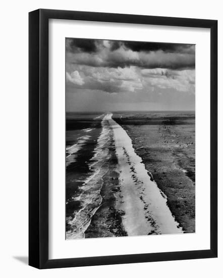 The Surf Breaking on the East Coast of Florida During Low Tide-Fritz Goro-Framed Photographic Print