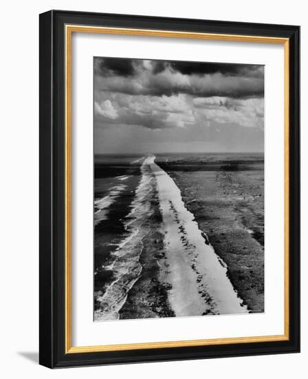 The Surf Breaking on the East Coast of Florida During Low Tide-Fritz Goro-Framed Photographic Print