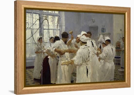 The Surgeon J.W.Pavlov in the Operating Theatre, 1888-Ilya Efimovich Repin-Framed Premier Image Canvas