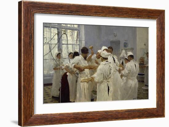 The Surgeon J.W.Pavlov in the Operating Theatre, 1888-Ilya Efimovich Repin-Framed Premium Giclee Print