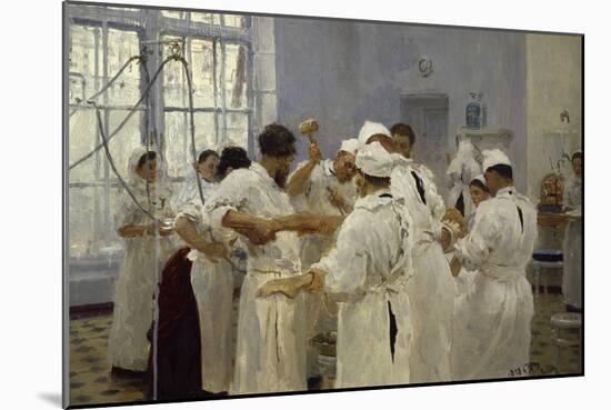 The Surgeon J.W.Pavlov in the Operating Theatre, 1888-Ilya Efimovich Repin-Mounted Premium Giclee Print