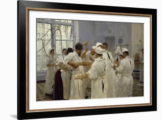 The Surgeon J.W.Pavlov in the Operating Theatre, 1888-Ilya Efimovich Repin-Framed Premium Giclee Print