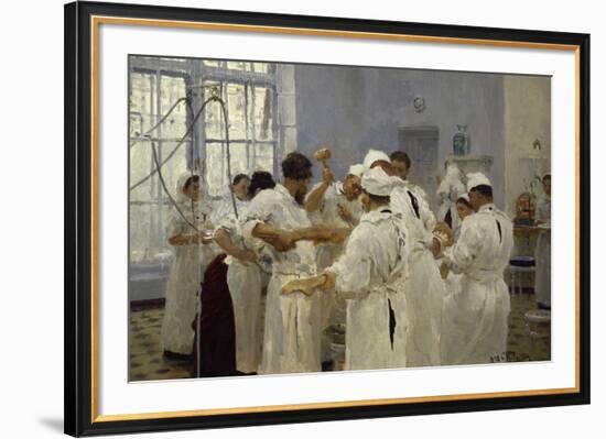 The Surgeon J.W.Pavlov in the Operating Theatre, 1888-Ilya Efimovich Repin-Framed Premium Giclee Print