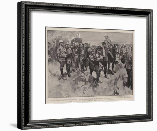 The Surrender at Paardeberg, Marshalling the Prisoners-Frank Craig-Framed Giclee Print