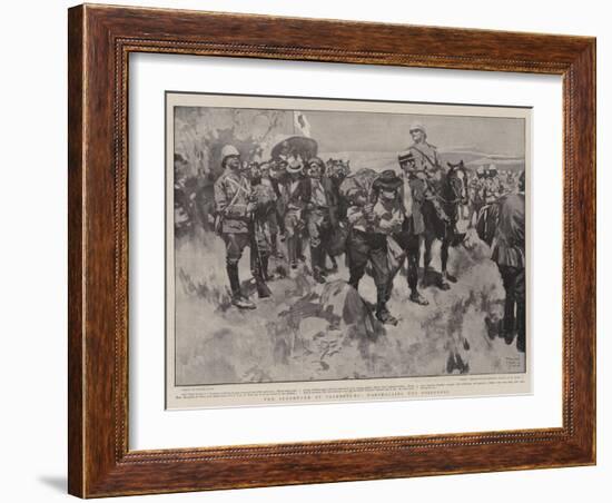 The Surrender at Paardeberg, Marshalling the Prisoners-Frank Craig-Framed Giclee Print