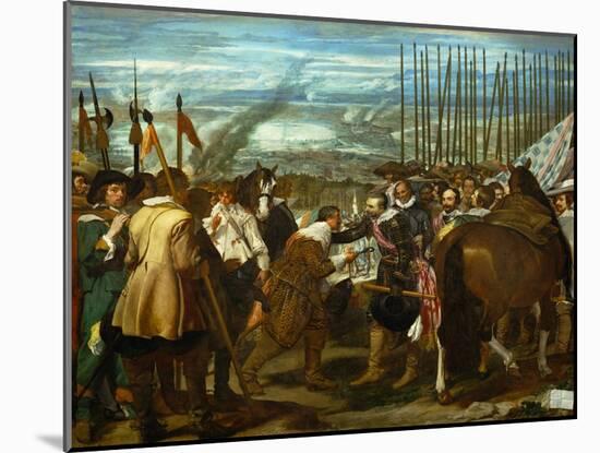 The Surrender of Breda, June 2, 1625, During the Dutch War of Independence-Diego Velazquez-Mounted Giclee Print
