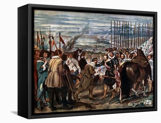 The Surrender of Breda, June 2Nd, 1625, (C163)-Diego Velazquez-Framed Premier Image Canvas