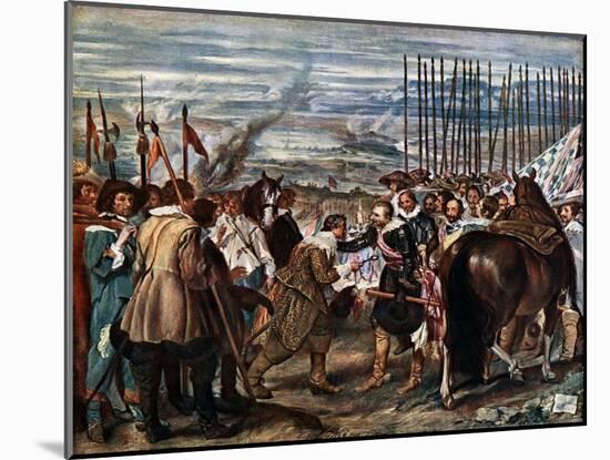 The Surrender of Breda, June 2Nd, 1625, (C163)-Diego Velazquez-Mounted Giclee Print
