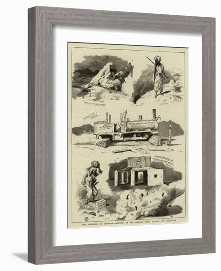 The Surrender of Candahar, Sketches on the Proposed State Railway, Now Abandoned-null-Framed Giclee Print