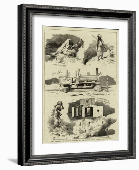The Surrender of Candahar, Sketches on the Proposed State Railway, Now Abandoned-null-Framed Giclee Print