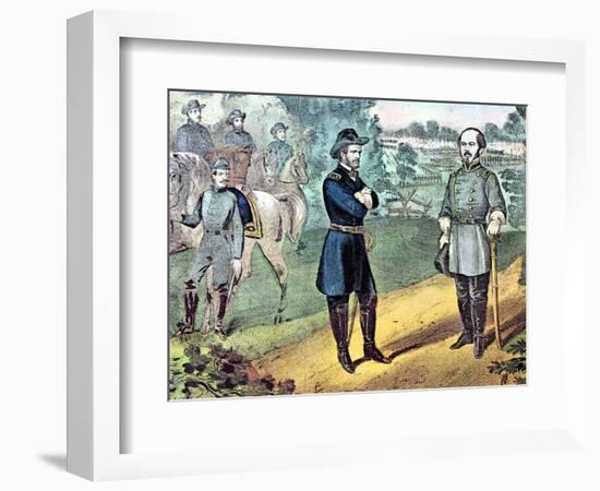 The Surrender of Confederate Forces in North Carolina, American Civil War, 1865-Currier & Ives-Framed Giclee Print