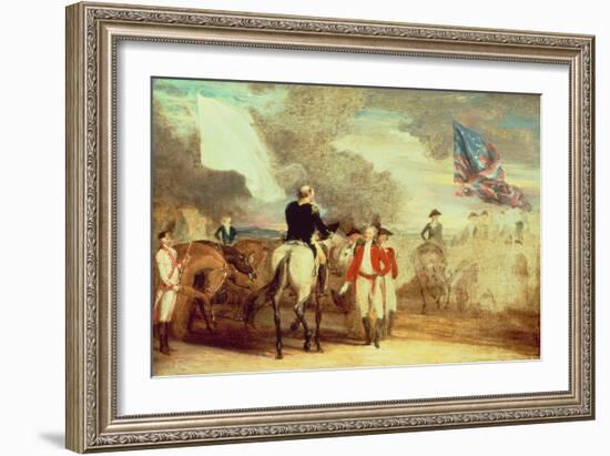 The Surrender of Cornwallis at Yorktown, 1787-John Trumbull-Framed Giclee Print