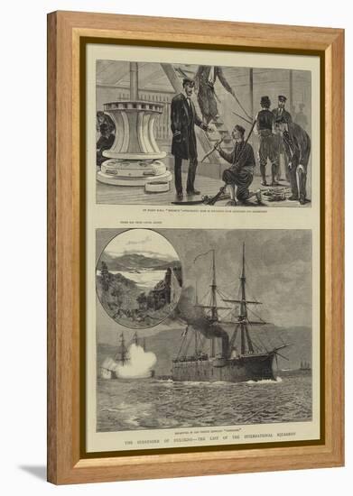 The Surrender of Dulcigno, the Last of the International Squadron-William Lionel Wyllie-Framed Premier Image Canvas