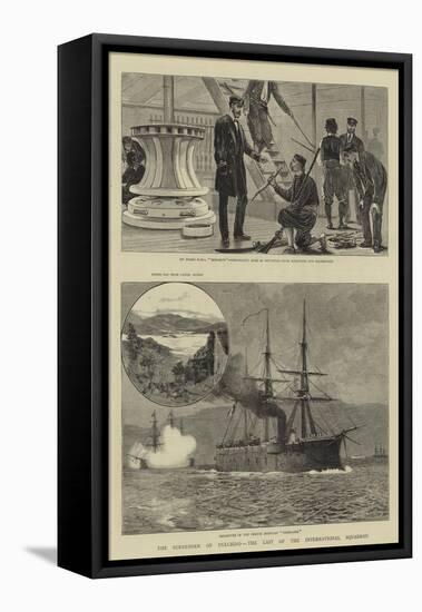 The Surrender of Dulcigno, the Last of the International Squadron-William Lionel Wyllie-Framed Premier Image Canvas