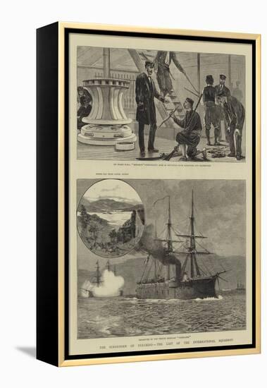 The Surrender of Dulcigno, the Last of the International Squadron-William Lionel Wyllie-Framed Premier Image Canvas