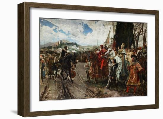 The Surrender of Granada in 1492, 1882-Francisco Pradilla Y Ortiz-Framed Giclee Print