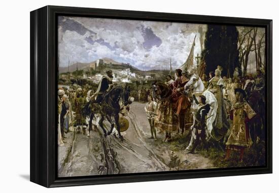 The Surrender of Granada in 1492-Francisco Pradilla Y Ortiz-Framed Premier Image Canvas