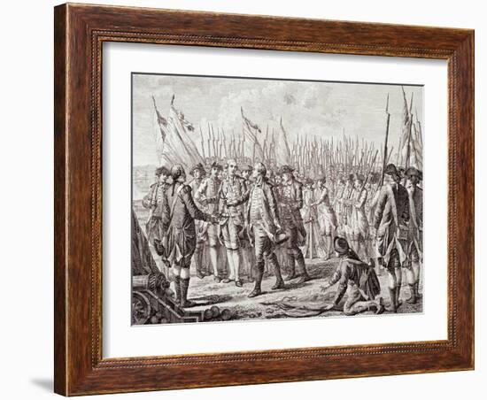 The Surrender of Lord Cornwallis at Yorktown, in 1781-null-Framed Giclee Print