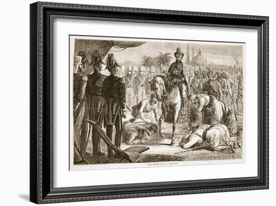 The Surrender of Moolraj, Illustration from 'Cassell's Illustrated History of England'-English School-Framed Giclee Print