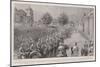 The Surrender of Santiago, Hoisting the United States Flag on the Governor's Palace-John Charlton-Mounted Giclee Print