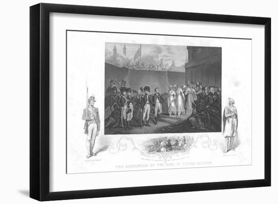 The Surrender of Two Sons of Tipoo Sultan', C1860-Henry Singleton-Framed Giclee Print