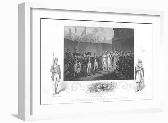 The Surrender of Two Sons of Tipoo Sultan', C1860-Henry Singleton-Framed Giclee Print