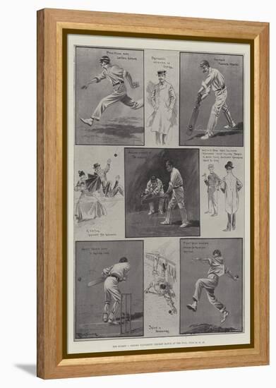 The Surrey V Oxford University Cricket Match at the Oval, 24, 25, 26 June-Ralph Cleaver-Framed Premier Image Canvas