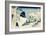 The Suspension Bridge Between Hida and Etchu-Katsushika Hokusai-Framed Giclee Print