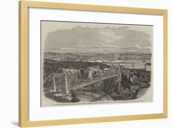 The Suspension Bridge over the River St John-null-Framed Giclee Print