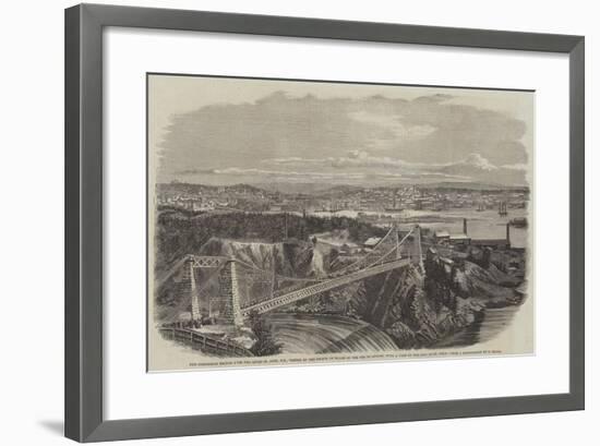 The Suspension Bridge over the River St John-null-Framed Giclee Print