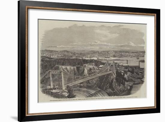 The Suspension Bridge over the River St John-null-Framed Giclee Print