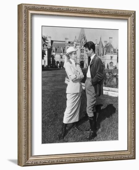 The Swan, from Left: Grace Kelly, Louis Jourdan, 1956-null-Framed Photo