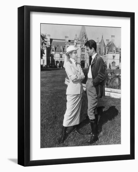 The Swan, from Left: Grace Kelly, Louis Jourdan, 1956-null-Framed Photo