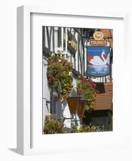 The Swan Pub, Walton on Thames, Surrey, England, United Kingdom-Charles Bowman-Framed Photographic Print