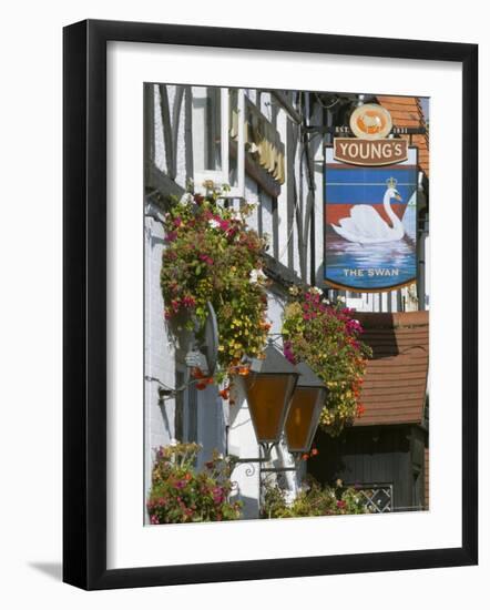 The Swan Pub, Walton on Thames, Surrey, England, United Kingdom-Charles Bowman-Framed Photographic Print