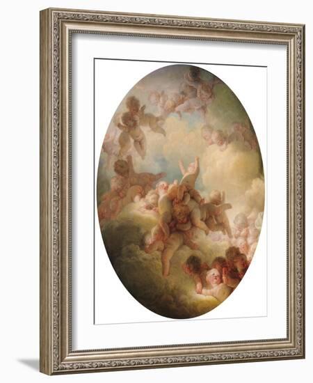 The Swarm of Cupids, circa 1767-Jean-Honoré Fragonard-Framed Giclee Print