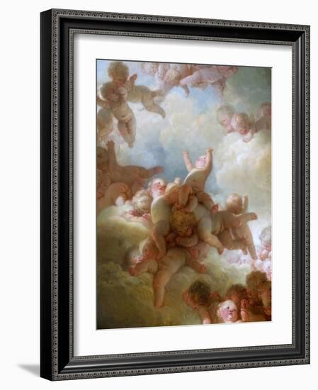 The Swarm of Cupids-Jean-Honoré Fragonard-Framed Giclee Print