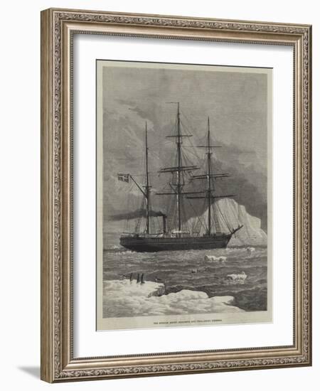 The Swedish Arctic Exploring Ship Vega Among Icebergs-Walter William May-Framed Giclee Print