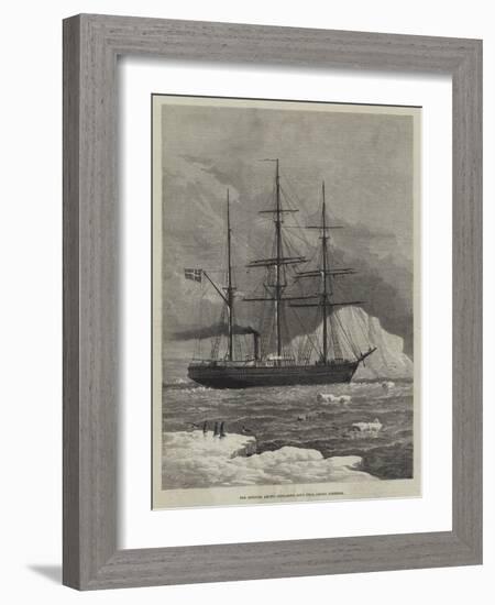 The Swedish Arctic Exploring Ship Vega Among Icebergs-Walter William May-Framed Giclee Print