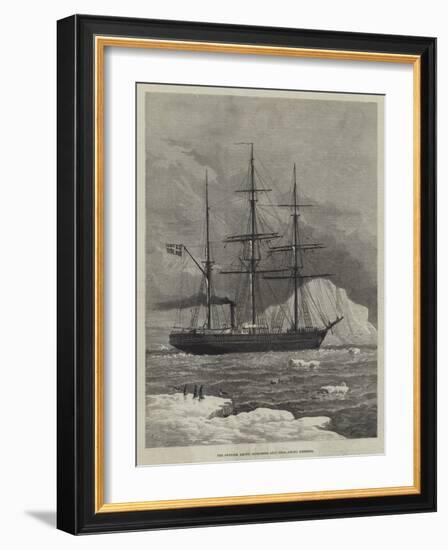 The Swedish Arctic Exploring Ship Vega Among Icebergs-Walter William May-Framed Giclee Print