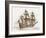 The Swedish Flagship Mars, before the Battle of Gotland-Oland (Etching)-Russian-Framed Giclee Print